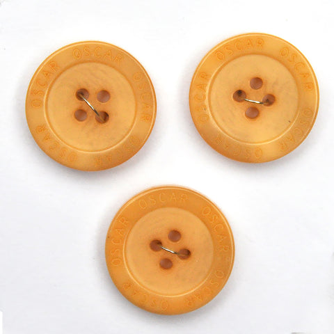 Amber Flat Buttons - Set of 3
