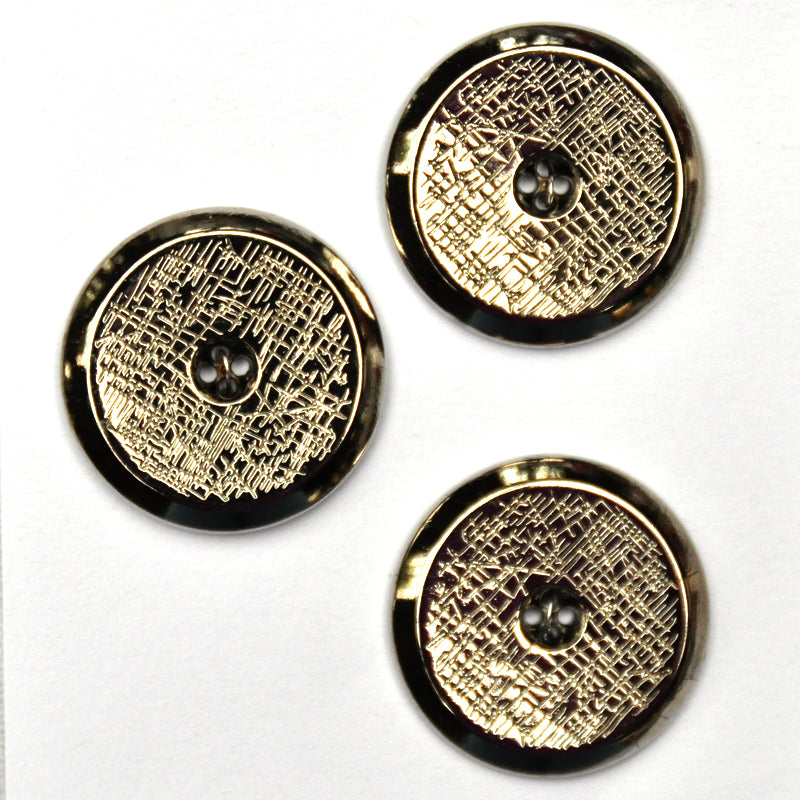 Silver Buttons with Scratch Pattern, Large - Set of 3 – Edgewood Garden  Studio