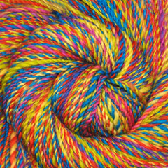 Handspun, hand painted Stricken Andean wool yarn