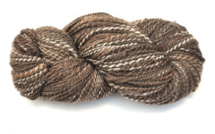 Mixed brown wool handspun yarn