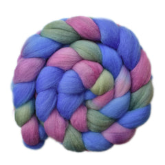 Hand painted Polwarth wool roving for hand spinning and felting