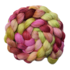 Hand painted Scandinavian mountain wool / Mohair roving for hand spinning and felting